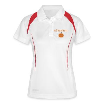 Pumpkin Time Autumn Motif - Women's Polo breathable - white/navy - Front