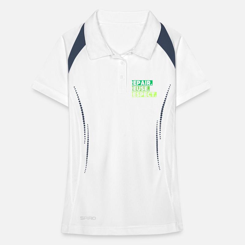 An ecological theme with a message Women's Polo breathable