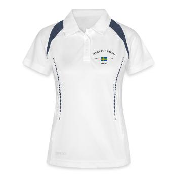 Helsingborg, Suède – Souvenir et cadeau des Fêtes - Polo respirant Femme - blanc/marine - Devant