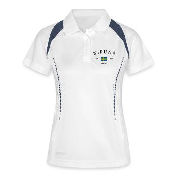 Kiruna Sweden – Holiday Souvenir & Gift - Women's Polo breathable - white/navy - Front