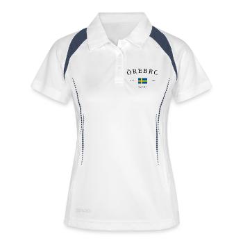 Örebro, Suède – Souvenir et cadeau de Noël - Polo respirant Femme - blanc/marine - Devant