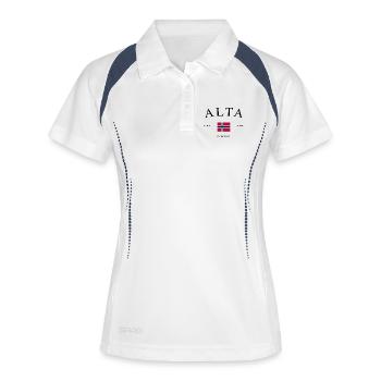 Alta Norway – Holiday Souvenir & Gift - Women's Polo breathable - white/navy - Front