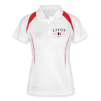 Liège Belgium – Holiday Souvenir & Gift - Women's Polo breathable - white/navy - Front