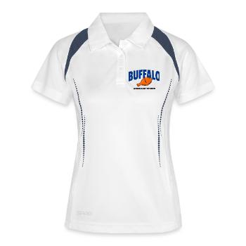 Buffalo Wing Football Shirt – Funny Fan Design - Women's Polo breathable - white/navy - Front