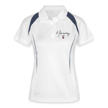 Design élégant Norvège, fierté norvégienne - Polo respirant Femme - blanc/marine - Devant