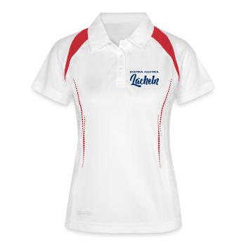 Inspirer - Expirer - Sourire - Polo respirant Femme - blanc/marine - Devant