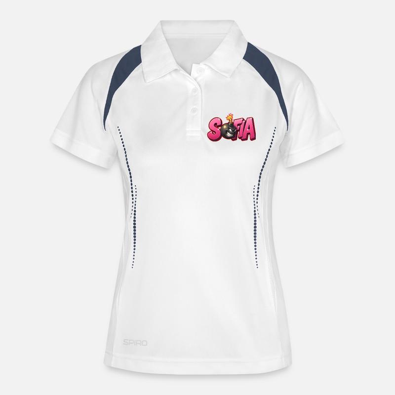 Sofia Graffiti Name Bomb Graffité 3D - Women's Polo breathable - white/navy