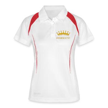 princess - Frauen Polo atmungsaktiv - Weiß/Navy - Vorne