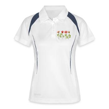Flowers - Women's Polo breathable - white/navy - Front