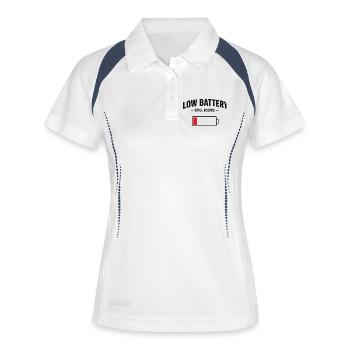 Niedriger Akku Still Iconic - Frauen Polo atmungsaktiv - Weiß/Navy - Vorne