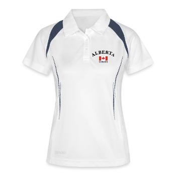 Alberta, Canada - Polo respirant Femme - blanc/marine - Devant