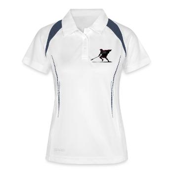 Spartiate Ombre et Lance Mascotte Spartan Stealth - Polo respirant Femme - blanc/marine - Devant