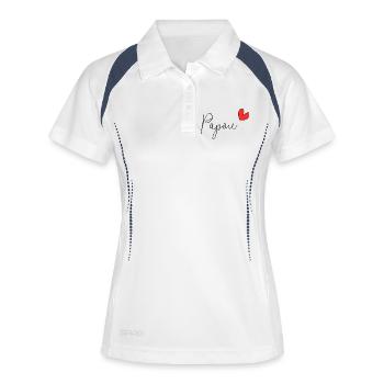 PAPUAN. DAD. FATHER'S DAY. HAPPY FATHER'S DAY - Women's Polo breathable - white/navy - Front
