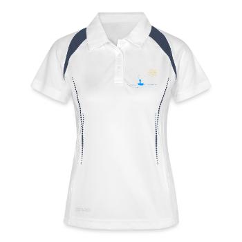 Pêche Pêcheur Nature du lac Angler - Polo respirant Femme - blanc/marine - Devant
