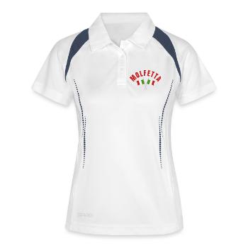 MOLFETTA Italian Flags Cross - Women's Polo breathable - white/navy - Front