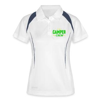 Équipe camping-campeur - Polo respirant Femme - blanc/marine - Devant