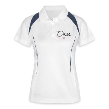 Grand-mère Cadeau de Cœur Meilleure Grand-mère - Polo respirant Femme - blanc/marine - Devant
