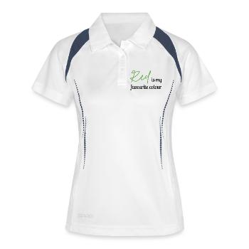 Red2 - Frauen Polo atmungsaktiv - Weiß/Navy - Vorne