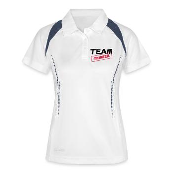 [ Team Member ] - Polo respirant Femme - blanc/marine - Devant