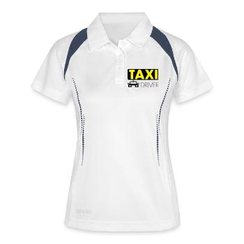 Conducteur de taxi - Polo respirant Femme - blanc/marine - Devant