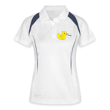 Funny pictures duck F*ck - Women's Polo breathable - white/navy - Front