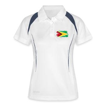 drapeau de la Guyane - Polo respirant Femme - blanc/marine - Devant