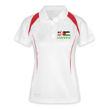 We are Jordania - Women's Polo breathable - white/navy - Front