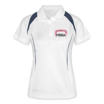 La pole dance est ma passion - Dancer Gift - Polo respirant Femme - blanc/marine - Devant