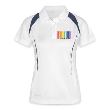 Mois de la fierté LGBT - Je suis né de cette façon - Polo respirant Femme - blanc/marine - Devant