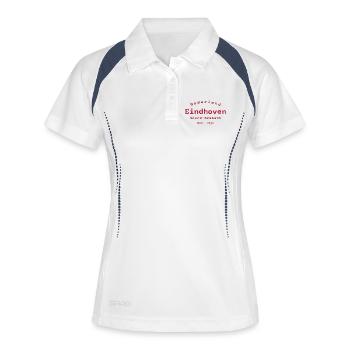 Eindhoven Brabant Vintage Schild - Frauen Polo atmungsaktiv - Weiß/Navy - Vorne