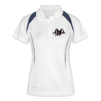3 Frauen - Frauen Polo atmungsaktiv - Weiß/Navy - Vorne