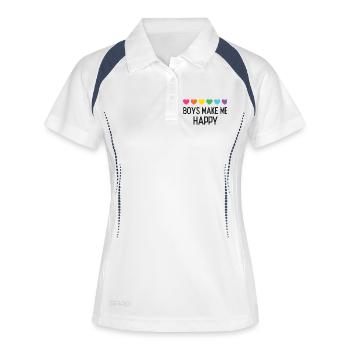 Pride Month LGBTQ - Boys Make Me Happy - Women's Polo breathable - white/navy - Front