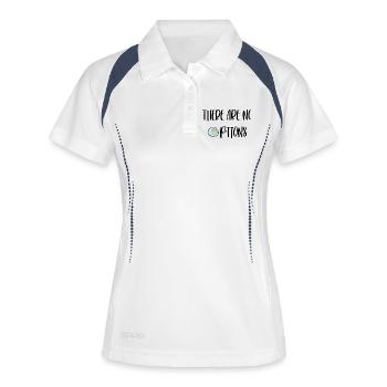 There are no options - Frauen Polo atmungsaktiv - Weiß/Navy - Vorne