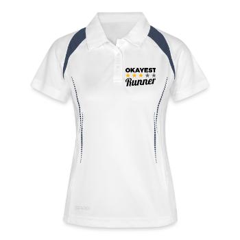 Drôle de coureur - Polo respirant Femme - blanc/marine - Devant