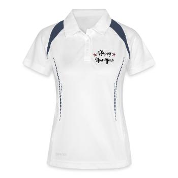 HAPPY NEW YEAR. NEW YEAR'S EVE. NEW YEAR - Women's Polo breathable - white/navy - Front