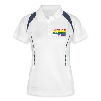PROTECT THE DOLLS RAINBOW - Women's Polo breathable - white/navy - Front