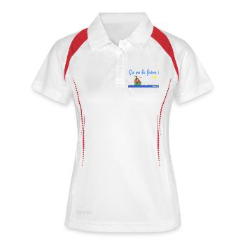 Ca va le faire - Polo respirant Femme - blanc/marine - Devant