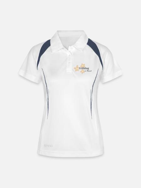 Spring in the belly - Women's Polo breathable - white/navy