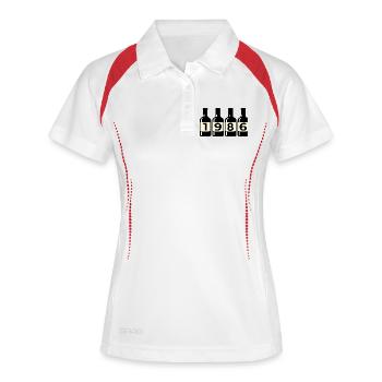 40th Birthday 1986 Wine - Women's Polo breathable - white/navy - Front
