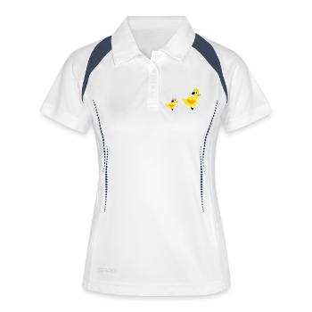 Fire Ducks - Girls - Women's Polo breathable - white/navy - Front