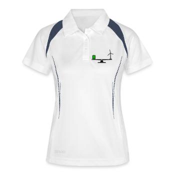 Distribute wisely - Women's Polo breathable - white/navy - Front