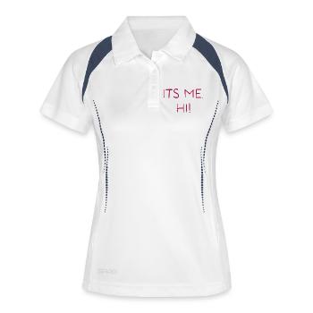 C’est moi, salut ! - Polo respirant Femme - blanc/marine - Devant