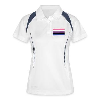 Genderfluid Pride Flag - Women's Polo breathable - white/navy - Front