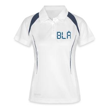 Blau - LCD - Frauen Polo atmungsaktiv - Weiß/Navy - Vorne
