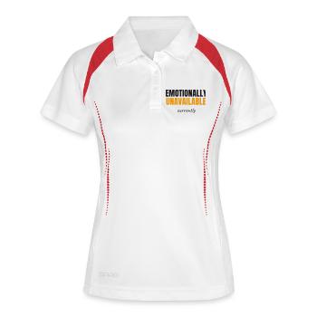 Emotionally Unavailable Currently - Meme Spruch - Women's Polo breathable - white/navy - Front
