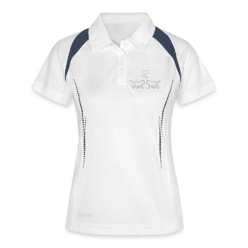 Chats amoureux - Polo respirant Femme - blanc/marine - Devant
