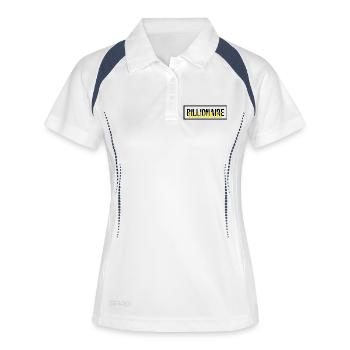 Billionaire Motivation Text Design - Women's Polo breathable - white/navy - Front