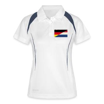 Germany and Netherlands Vintage Flag - Women's Polo breathable - white/navy - Front