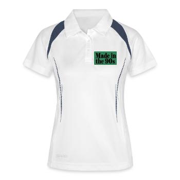 Fabriqué dans les années 90 - Polo respirant Femme - blanc/marine - Devant