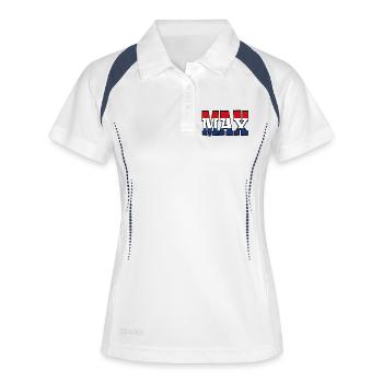 Max 33 pour tous les fans de course * - Polo respirant Femme - blanc/marine - Devant